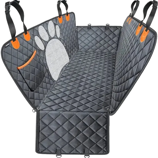 Capa protetora PawRide para banco traseiro do carro com formato hammock para cães